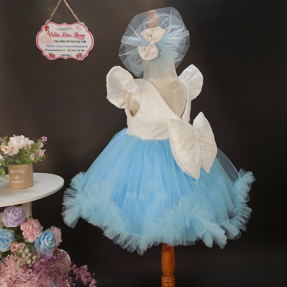 Đầm big size cho bé từ 9-50kg tặng kẹp tóc xinh