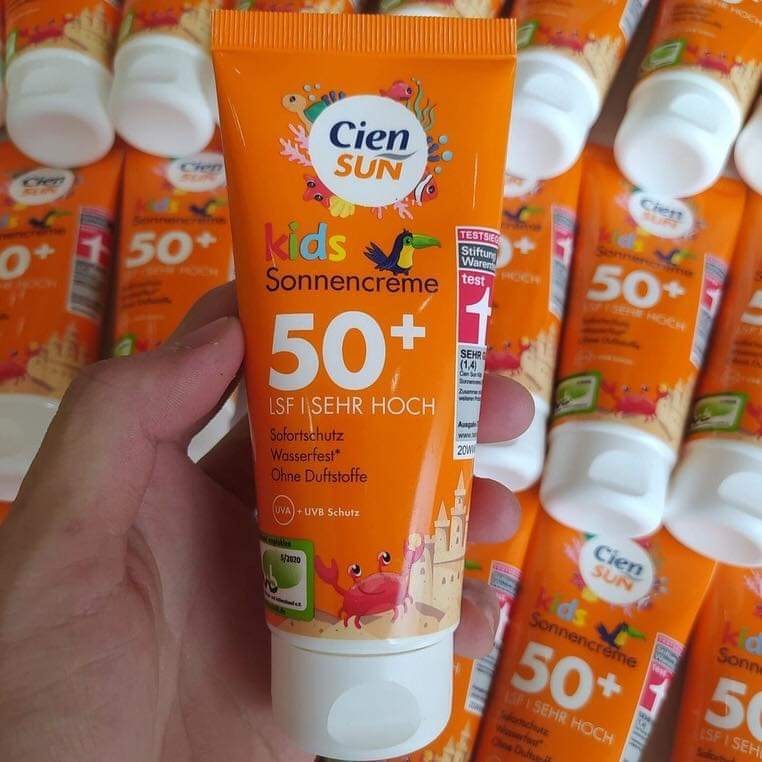 Kem chống nắng cho bé CIEN SUN FOR KIDS SPF 50+ 100ml hàng Đức bảo vệ da bé, chống thấm nước hiệu quả [Date 2024]
