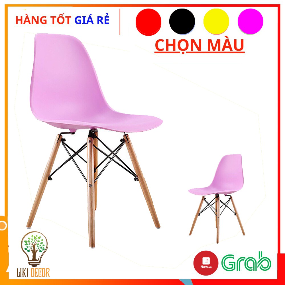 [Giá sỉ ]Ghế nhựa chân gỗ nhập khẩu EAMES Đủ Màu | Liki Decor |