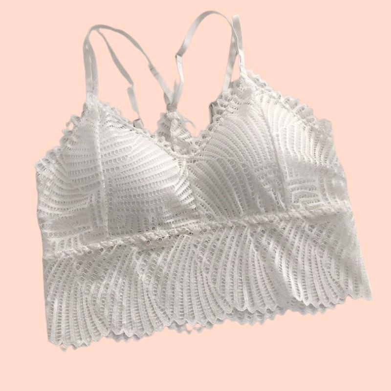 Áo Bra Ren Đan Dây Nâng Ngực Có Mút Ngực, Croptop Dây AN02027
