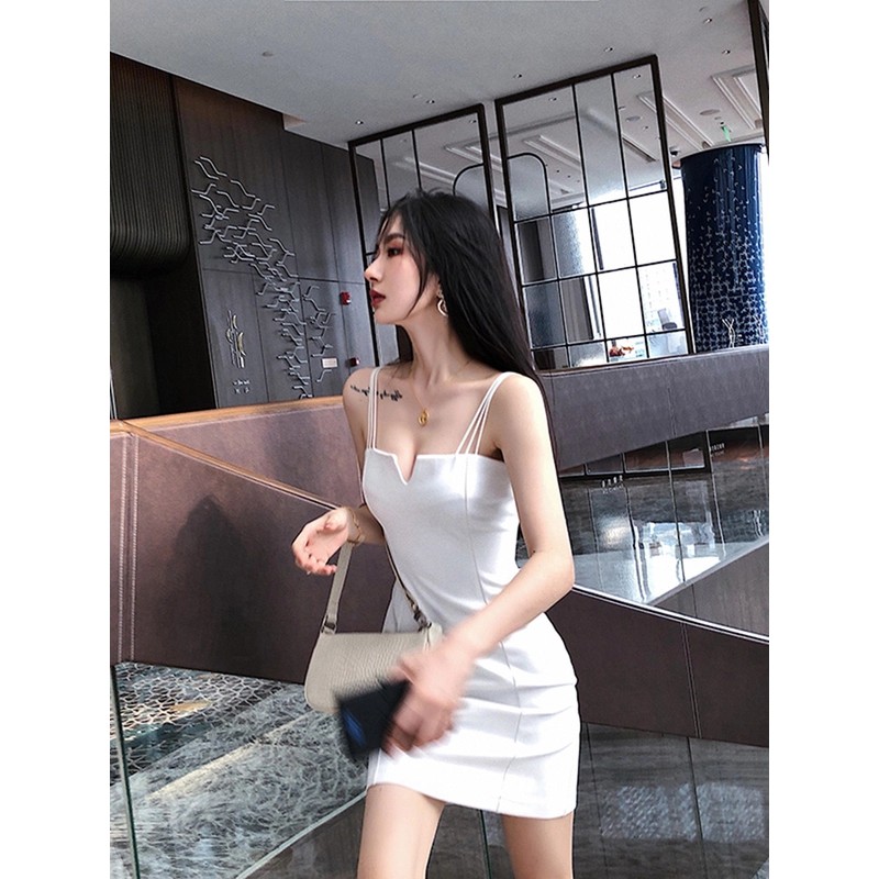 Đầm Dây Ôm Dáng Cổ Chữ V Gợi Cảm Dành Cho Nữ