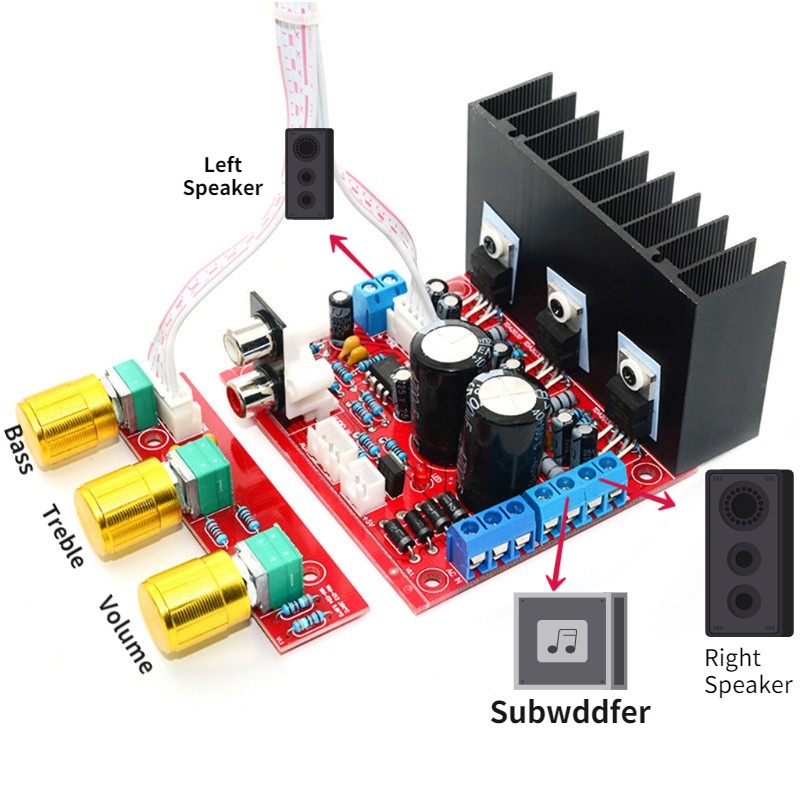 Bảng Mạch Khuếch Đại Âm Thanh 2x18w TDA2030A 2.1 Chuyên Dụng