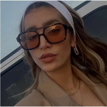 Kính Mát Thời Trang Tròng Đôi Tròng Màu Vàng Chống Tia UV400 JP5 Cho Nữ