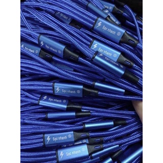 Cáp sạc 3 đầu dây dù gồm Micro USB lightning Type C