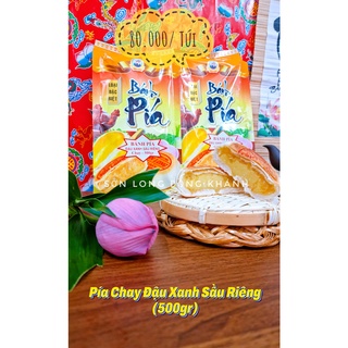 Pía thuần chay nhân đậu xanh sầu riêng - 500gram/túi