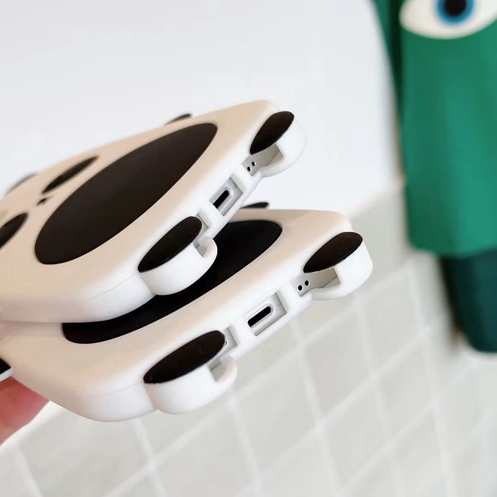 Ốp Điện Thoại Silicone Hình Gấu Trúc 3D Cho iPhone 13 Pro Max iPhone 12 Pro Max iPhone 11 Pro Max iPhone 7 8 Plus SE 2020 Xs Max XR