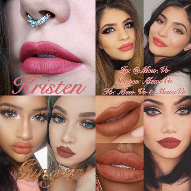 [THANH LÝ] K Y L I E Son kem lỳ (Kylie Jenner matte velvet liquid lipstick & lip liner, lip kit)