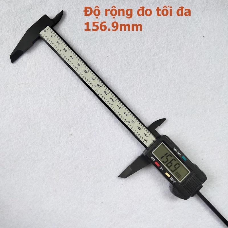 EKEZ Thước Kẹp Điện Tử Đo Đường Kính Sợi Nhựa Carbon Syntek 150mm Chammart Trắng
