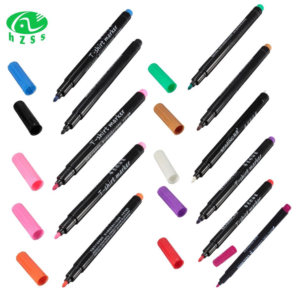 Marker Pens Permanent Colors For DIY Clothes Shoes black