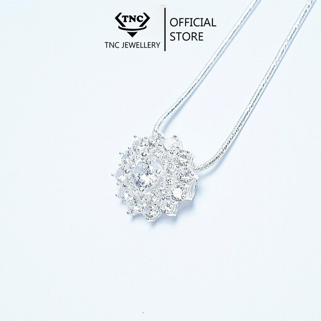 Vòng Cổ Bạc, Dây Chuyền Bạc Hải Liên Hoa Sang Chảnh Nạm Đá Thiết Kế Tinh Tế TNC JEWELLERY