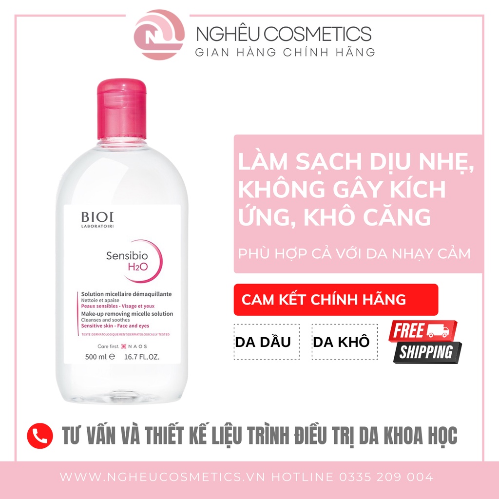 Nước Tẩy Trang Làm Sạch Da Bio Pháp 500ml