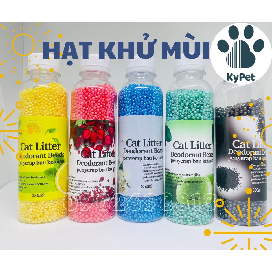 Hạt khử mùi cát vệ sinh cho mèo chai 300g