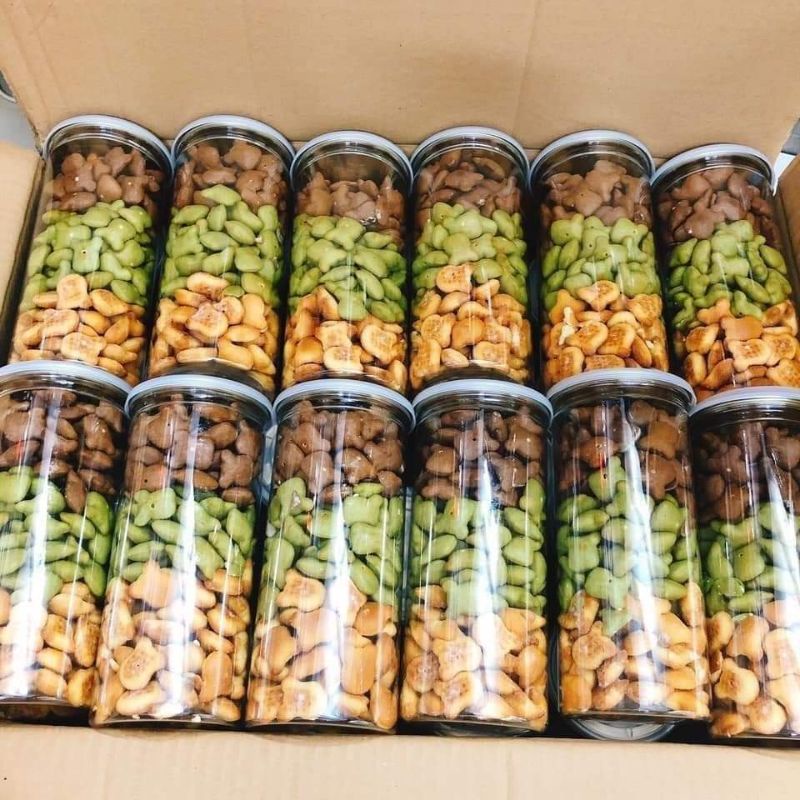 BÁNH GẤU MIX 3 VỊ NHÂN KEM HỦ PET.