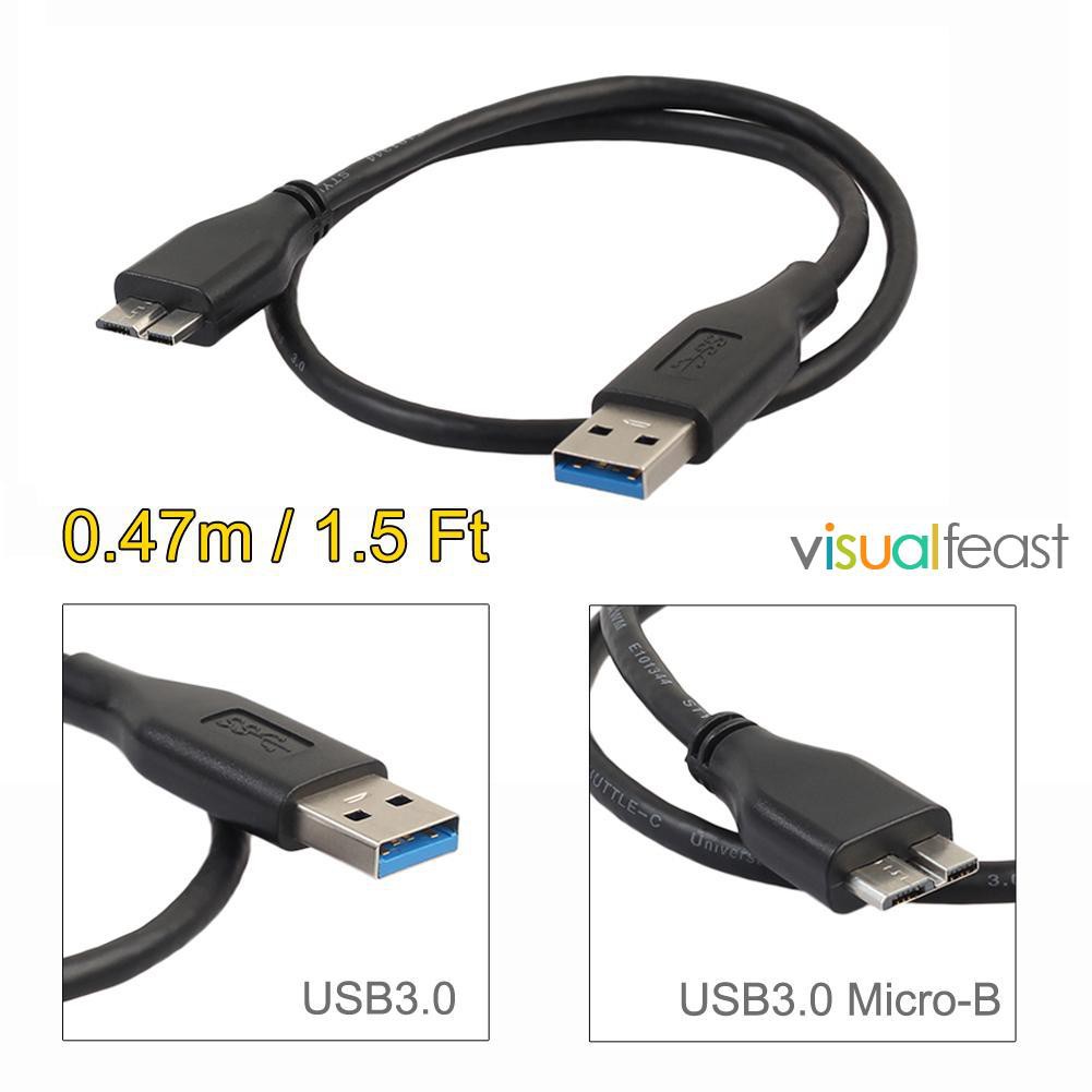 Dây cáp 47cm 1.5ft USB 3.0 Male-A sang USB3.0 Micro-B