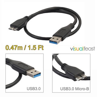 Dây cáp 47cm 1.5ft USB 3.0 Male-A sang USB3.0 Micro-B