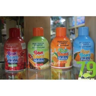 Sữa tắm gội trẻ em và tuổi teen bonbons malizia ý_tinh chất trái cây tổng hợp 500ml