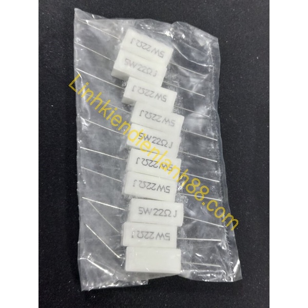 10 cái Trở sứ 22R 5W 5% mới !
