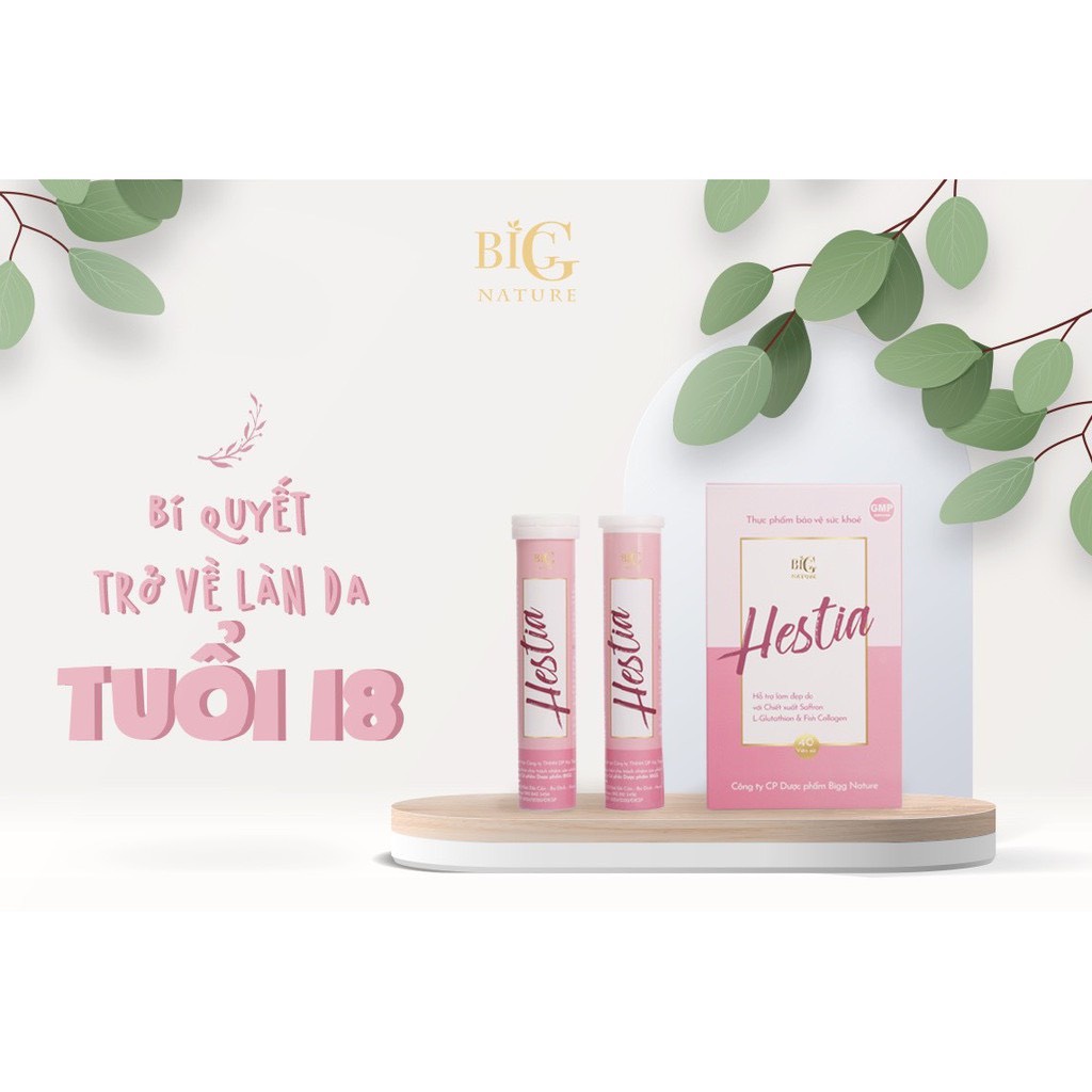 Sủi Trắng Da Hestia - Glutathion, collagen - Viên sủi trắng da toàn thân,sáng da,mờ nám,chống lão hóa CHÍNH HÃNG