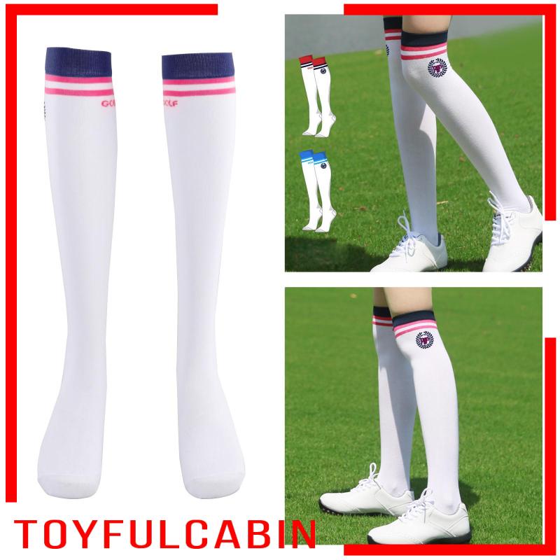 1 Đôi Tất Đùi Cotton Kẻ Sọc Chống Trượt Thời Trang Cho Nữ