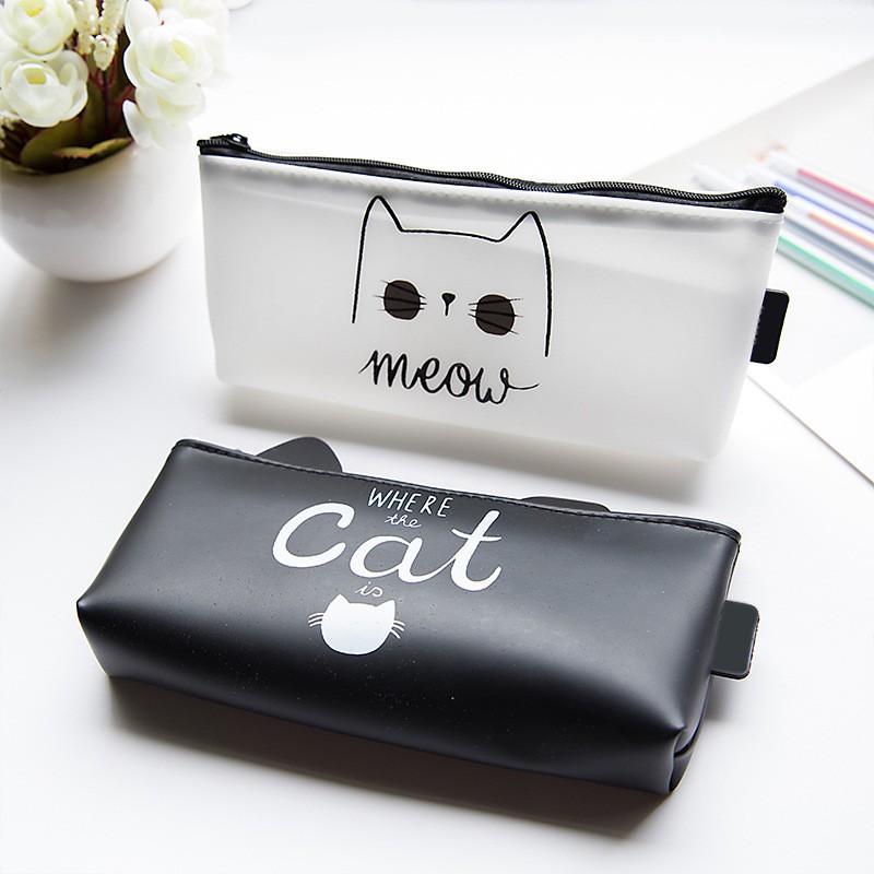 Túi đựng bút mèo siêu dễ thương, chất liệu chống nước kích thước 19cmx9cm hàng cao cấp
