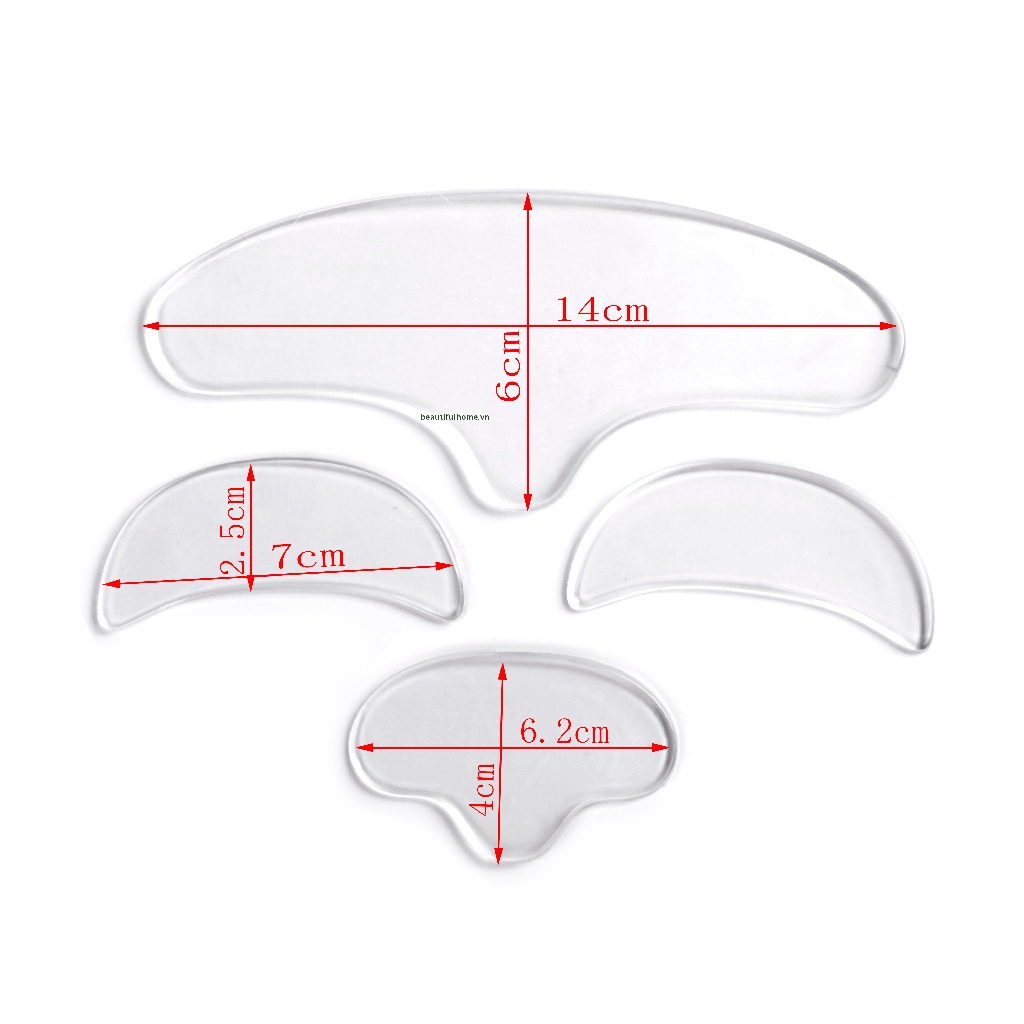 Bộ Miếng Đệm Silicon Mềm Chăm Sóc Da Chống Nếp Nhăn Có Thể Tái Sử Dụng