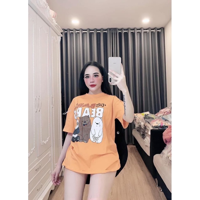 Áo thun tay lỡ form rộng - Áo phông nam nữ thời trang 40kg-68kg-AT04