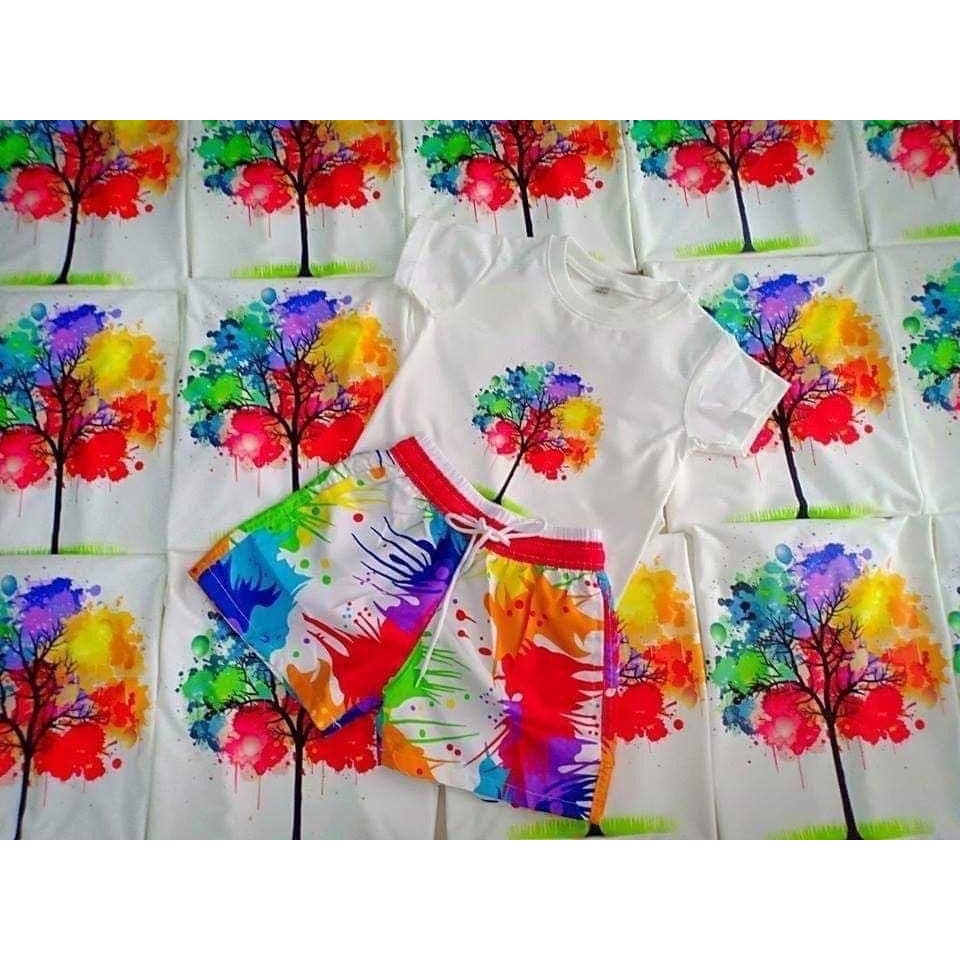 Áo thun gia đình, Đồng phục gia đình, nhóm 3/4/5 người Áo thun cotton mát mịn, dày dặn - in Cây MÀU