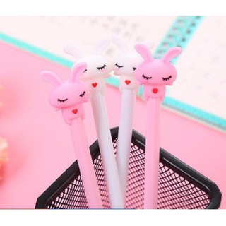 Bút gel cute hình thỏ nhắm mắt