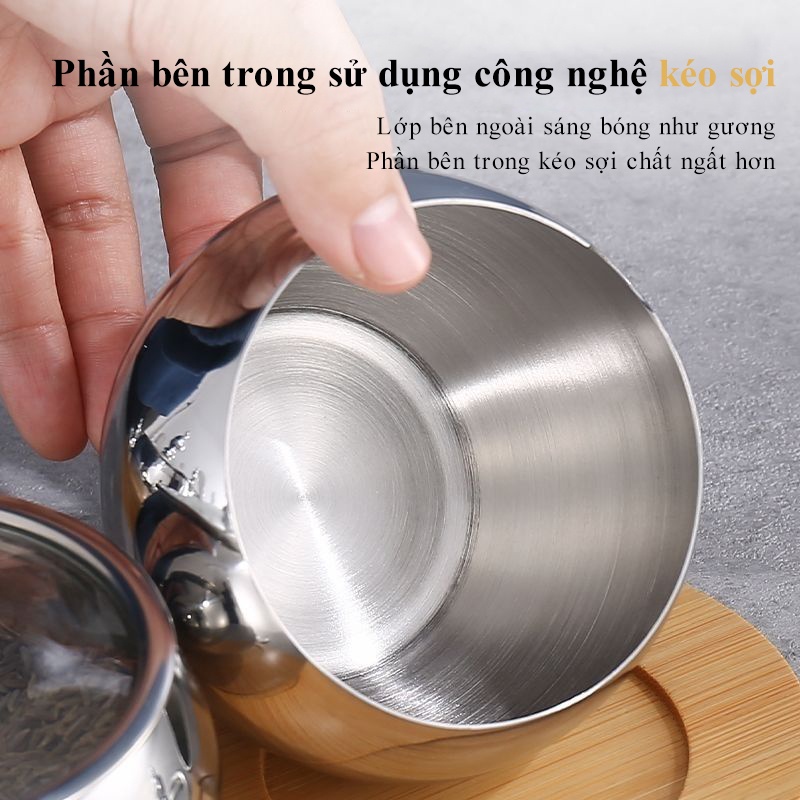 Chai gia vị bằng inox 304 đồ dùng nhà bếp đồ dựng gia vị lọ gia vị