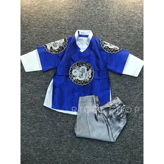 Hanbok bé Trai - Xanh coban