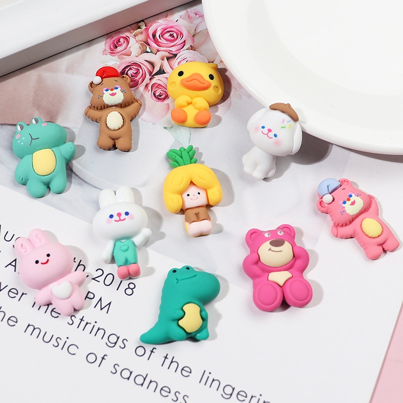 khủng long nhỏ Resin phụ kiện dép Crocs charm DIY khóa giày crocs jibbitz Nhựa trang sức Phụ kiện trang trí giày crocs nút trang trí điện thoại di động Nắp đậy / Khung ảnh / Cốc nước / Túi Nguyên liệu làm phụ kiện handmade sáng tạo