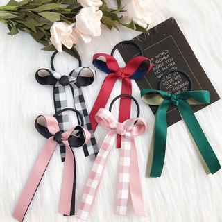 Dây chun cột tóc nơ ruy băng đáng yêu