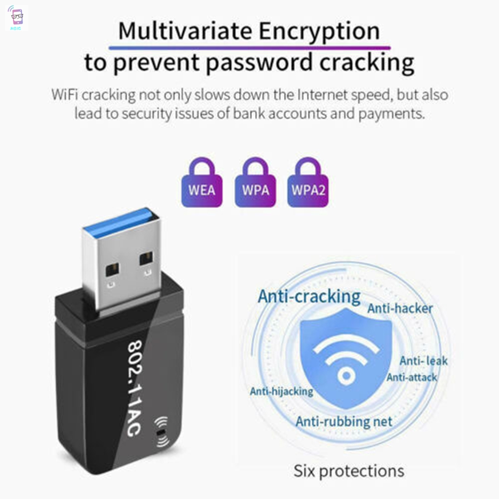 Usb Wifi mg Không Dây Ac1200 Mbps Usb 3.0 Cho Pc Laptop @ My