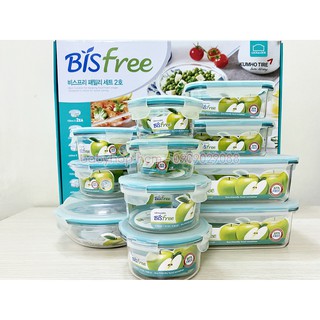 Bộ 11 hộp bảo quản thực phẩm lock&lock bisfree table top 11p lbf511s11
