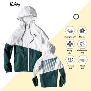 Áo khoác dù nam có mũ Kboy Shop Áo gió thể thao đẹp, cao cấp chống nắng, chống nước nhẹ - 517354