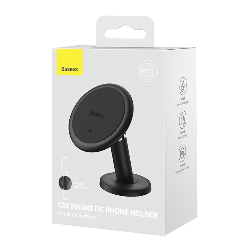 Giá Đỡ Điện Thoại Baseus Có Nam Châm Xoay 360 Độ Dùng Trên Xe Hơi Cho iPhone Xiaomi Huawei Samsung