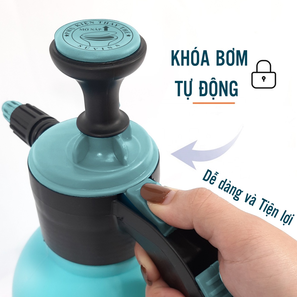 Bình Xịt Nước Tưới Cây 2 Lít Chính Hãng SUVINA - Mầu Xanh Ngọc