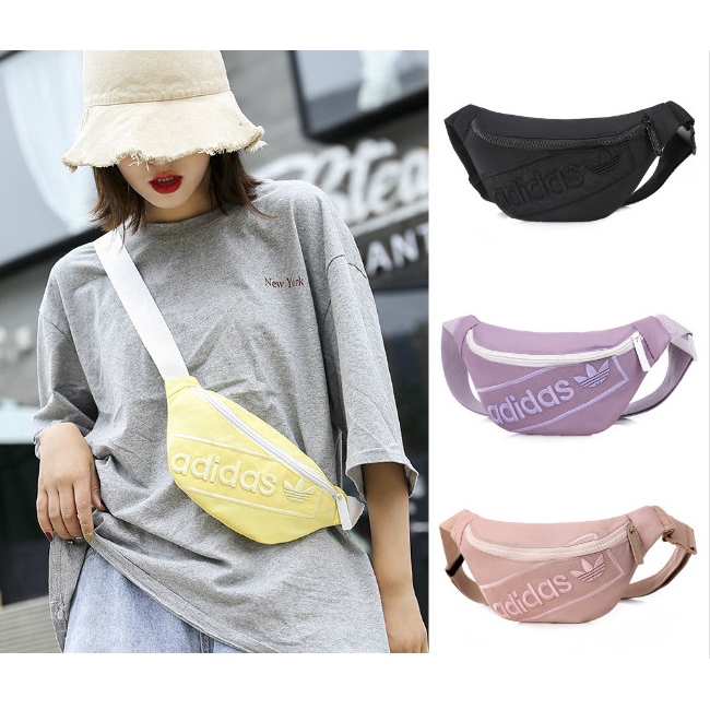 Túi đeo chéo thêu logo Adidas thời trang thể thao cho nam và nữ