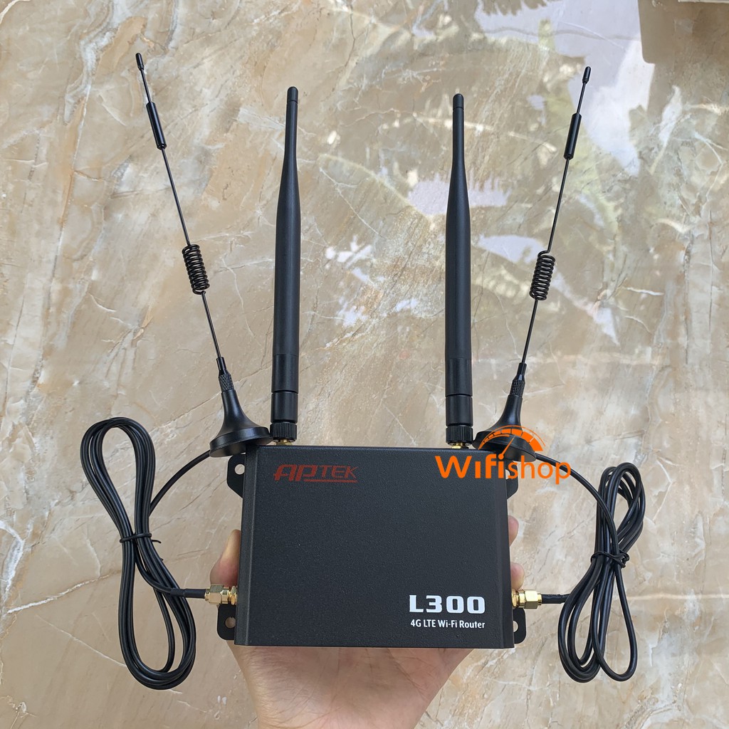 Bộ Phát Wifi 4G APTEK L300 băng thông rộng với khe cắm thẻ SIM 4G/LTE