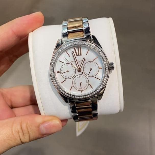 Đồng hồ nữ chính hãng Michael Kors Mk7096 Lên tay bao đẹp luôn, mẫu mới tinh - Máy Pin - Kính cứng