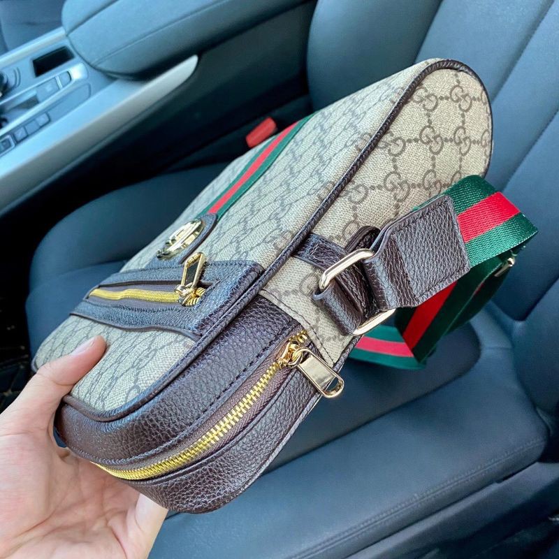 Túi Đeo Chéo Nam thời trang Ccao cấp da canvas size 24cm - GC146130.