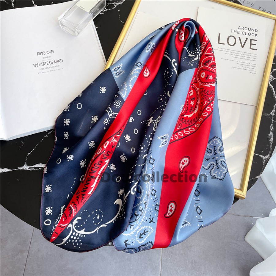 [NowShip2h] Khăn Turban Bandana EXO Cao Cấp Họa Tiết Tế Bào Đơn Phối Nhiều Màu Chất Lụa Chiffon - 70x70cm - Mã B010