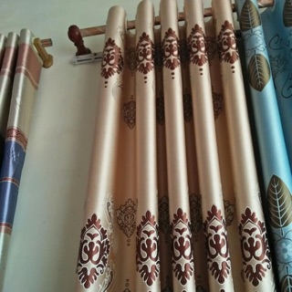 Rèm cửa gắn khoen ôre chất liệu gấm nhung trân châu cao cấp nhiều kích thước dùng cho cửa chính và cửa sổ