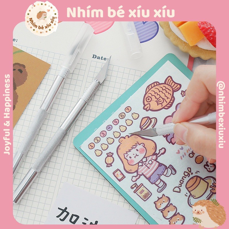 Dao cắt washi tape/dao cán nhôm gọt trổ mô hình VT159