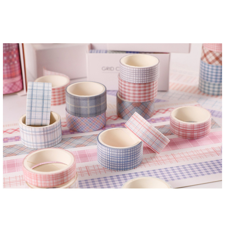 Flowertree Bộ 6 cuộn băng keo washi trang trí sổ