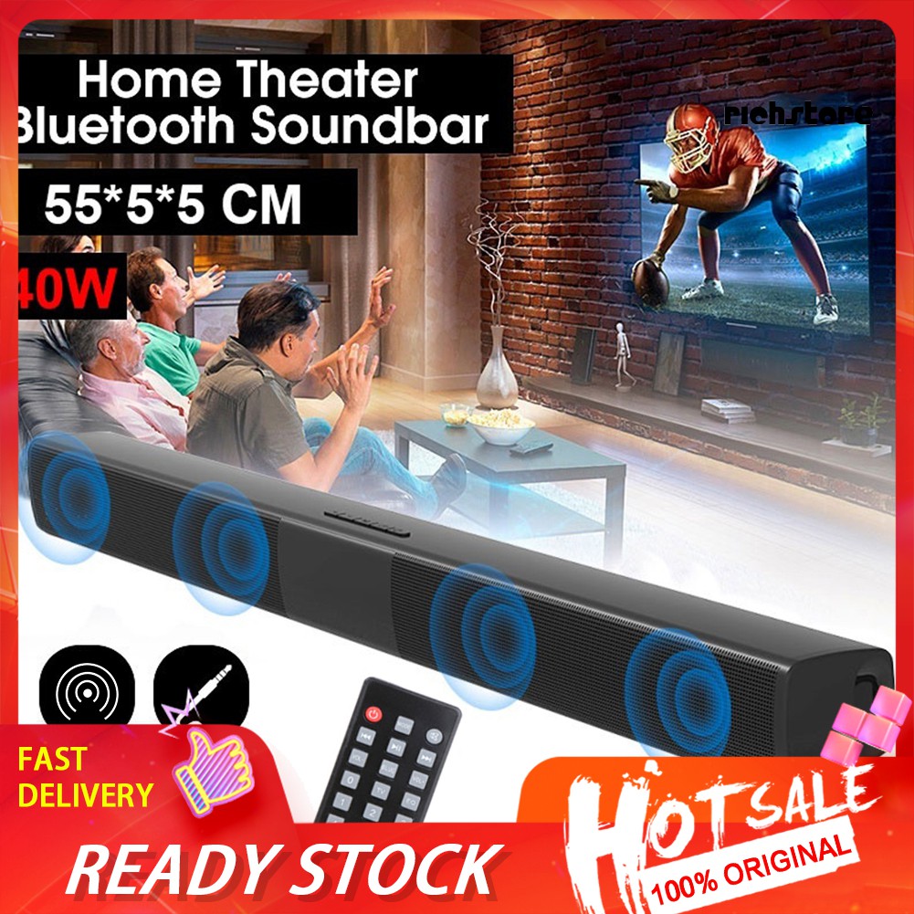 【Ready stock】 BS-28B Rechargeable Wireless Bluetooth Soundbar TV Home Theater Stereo Speaker