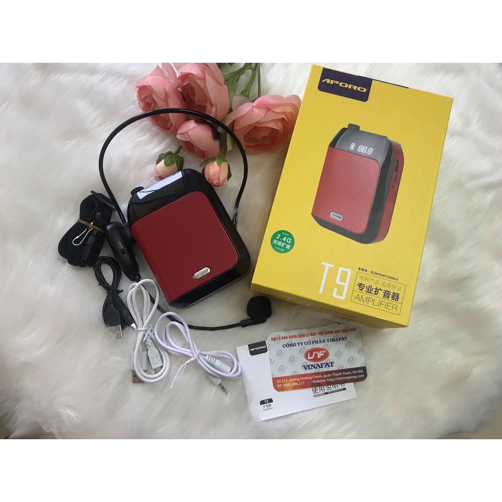 Máy trợ giảng Aporo T9 2.4G Bluetooth không dây âm thanh chân thật, chống nhiễu sóng
