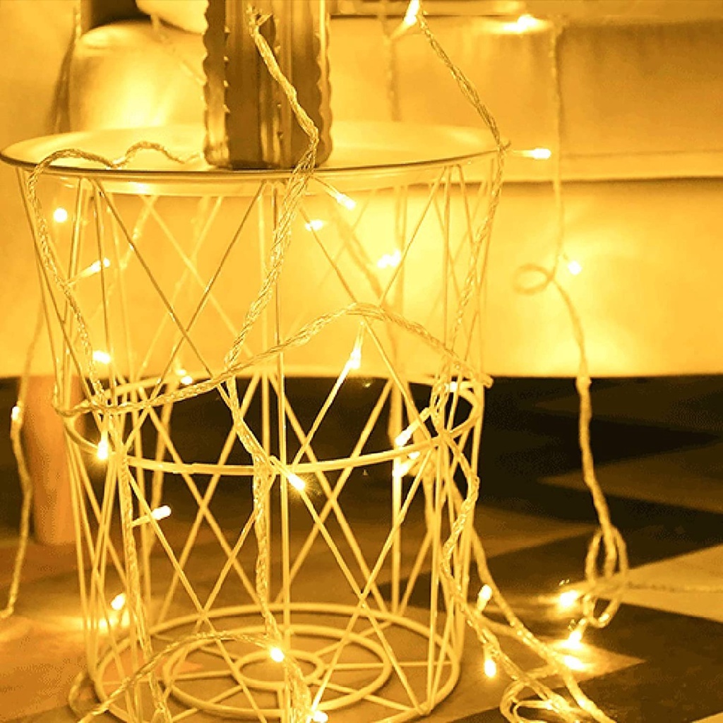 Dây Đèn Led Đom Đóm Fairy Light Trang Trí Tiệc Quấn Cây Thông Noel Mai Đào