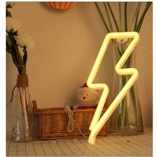 Đèn led Neon hình sấm sét ánh sáng long lanh