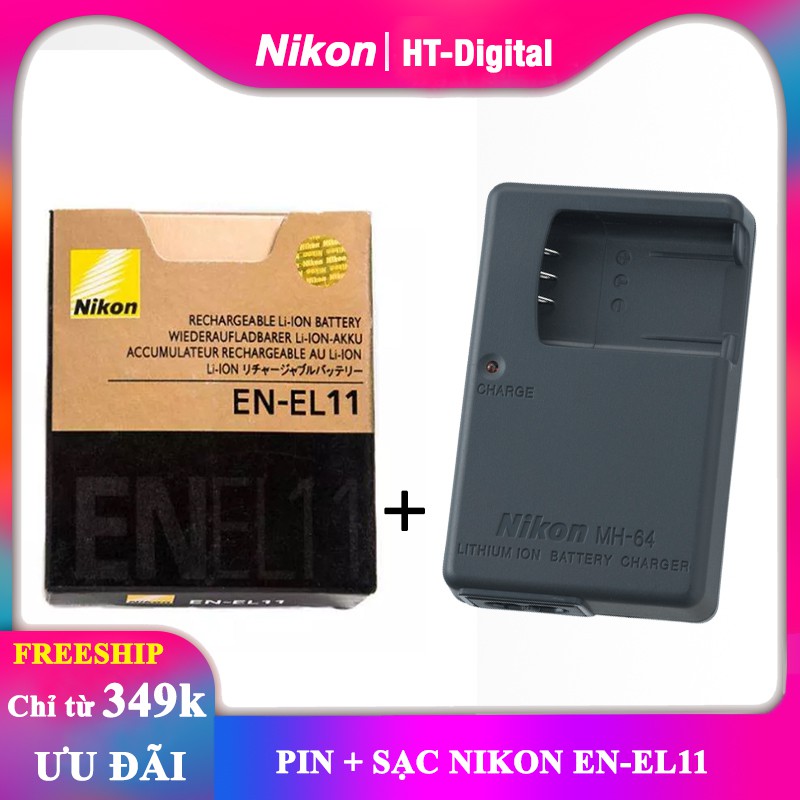 Pin + sạc máy ảnh Nikon EN-EL11 (Bảo hành 6 tháng)